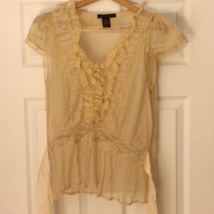 Silk see-through romantic Lace blouse